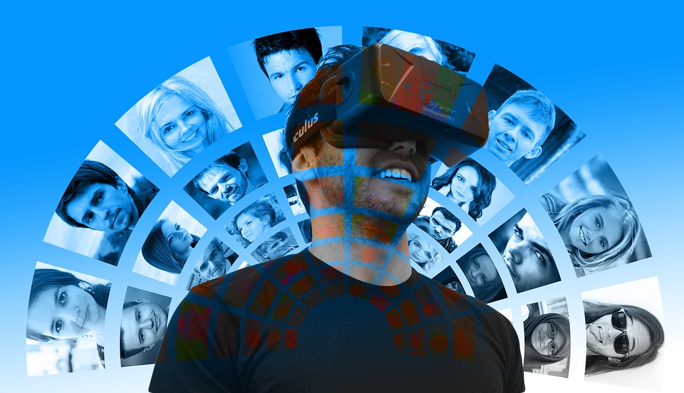 wearing VR equipment